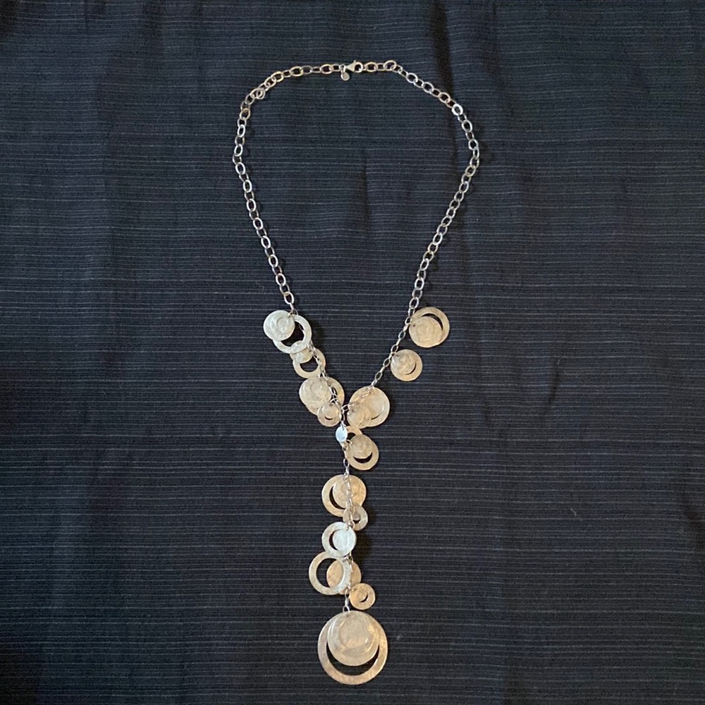 Silpada silver disc necklace, statement piece